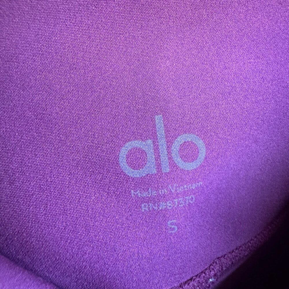 ALO High-Waist Plum Purple Sequence Leggings Women's Size S - Picture 3 of 6